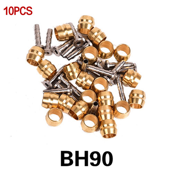 10 Pairs T- Oil Pins Hydraulic Disc Brake Connector Bicycle Brake Hose Olive  For Shimano BH90 BH59