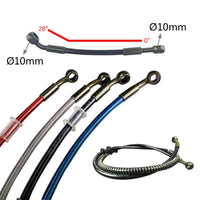 500 To 2200mm Motorcycle Dirt Bike Braided Steel Hydraulic Reinforce Brake line Clutch Oil Hose Tube Universal For Racing MX