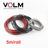 5m/lot AN3 Motorcycle braided Stainless Steel nylon BRAKE LINE HOSE FLUID HYDRAULIC Precise hose Gas Oil Fuel Line Hose