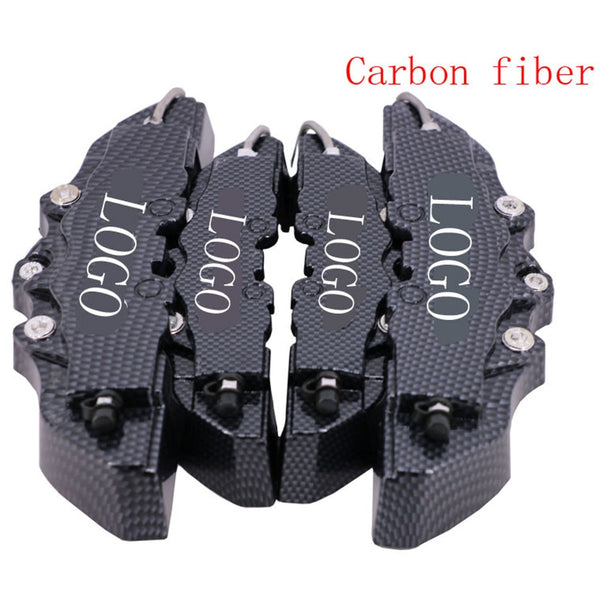 HAPPY FISH High quality New type 4PCS 3D Disc Brake Caliper Cover Front & Rear carbon fiber