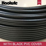 HAOKULE 3AN/AN3 PTFE Teflon  STAINLESS STEEL BRAIDED HOSE WITH BLACK/CLEAR/BLUE PVC COVER