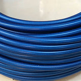 HAOKULE 3AN/AN3 PTFE Teflon  STAINLESS STEEL BRAIDED HOSE WITH BLACK/CLEAR/BLUE PVC COVER