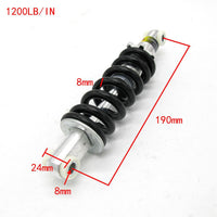 190mm Rear Shock Absorber Shocker 1200lbs for Dirt Bike Motorcycle for 2 Stroke Quads  Bicycle Parts Rear Shock