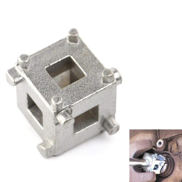 2019 Car Rear Disc Brake Piston Retractor Tool Wind Back Cube Calliper Adaptor Silver Car Accessories