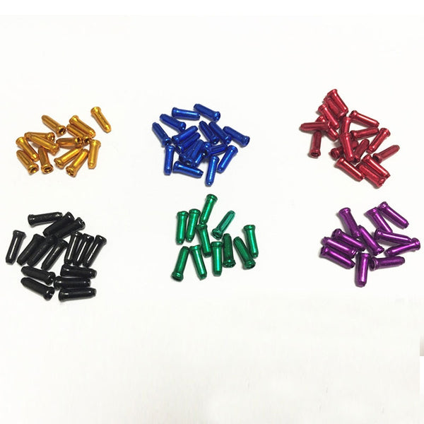 10Pcs/Lot Aluminum Alloy Bike Bicycle Brake Cable Tips Crimps Gear Inner Cable End Caps Wire Ferrules